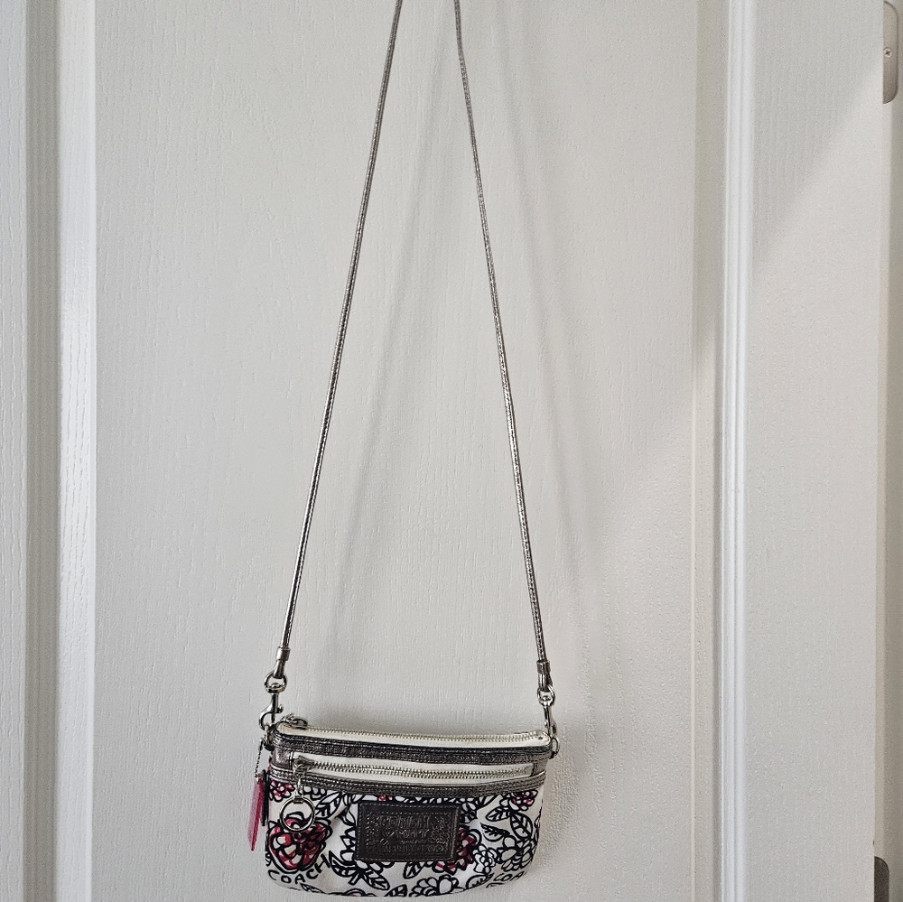 Coach Black and White Patterned Crossbody Bag